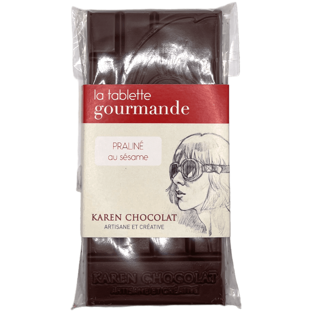 La Tablette Gourmande Chocolat au Lait 38% fourré Praliné au Sésame - 100g