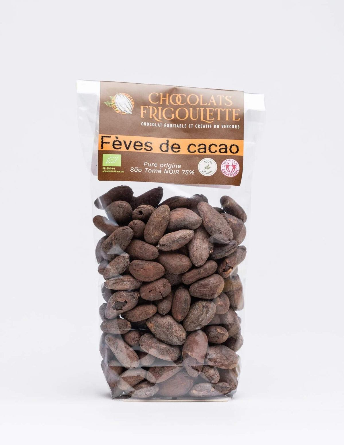 Fèves de cacao SAO TOME torréfiée La Frigoulette.