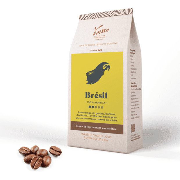 Sachet Café Brésilien Grains | 250g | 500g | 1kg
