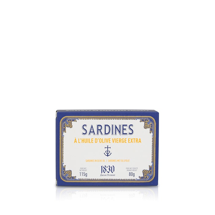 Sardines à l’Huile d'Olive Vierge Extra - 115g Boîte en Carton