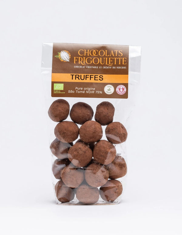 Truffes au Chocolat Noir 66% Bio Praliné de Noisettes Fin - 150 g