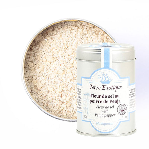 Fleur de sel au poivre blanc de Penja IGP - Terre Exotique - 90 g