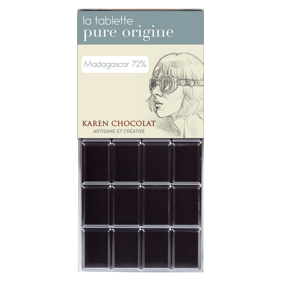 La Tablette Pure Origine Madagascar 72% - Karen Chocolat