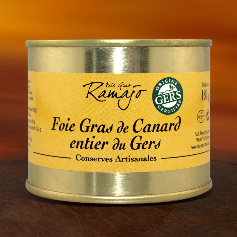 Foie Gras de Canard Entier IGP Gers - Format Voyage 180g