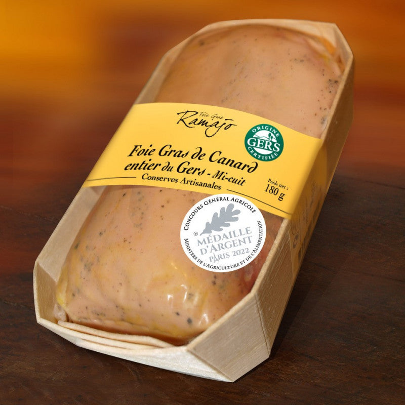 Foie gras de canard entier Mi-Cuit - IGP Gers Ramajo - Barquette