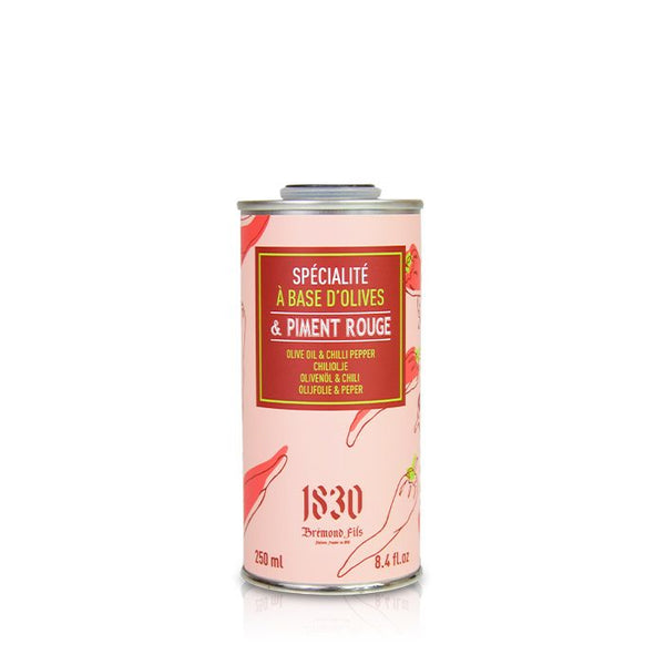 Huile d'Olive Extra Vierge aromatisée au Piment rouge - 250 ml, maison Bremond 1830.