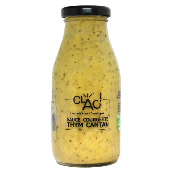 Sauce courgette Thym Cantal Bio, 250 g, CLAC, vendue sur communautedugout.com