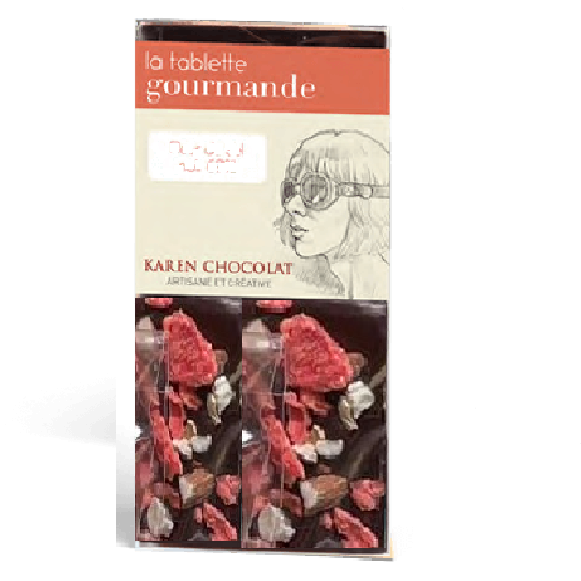 La Tablette Gourmande Chocolat Noir 69% et Praline Rose | 100g