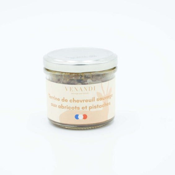 Terrine de chevreuil sauvage 100% français aux abricots et pistaches - 180 g - Venandi